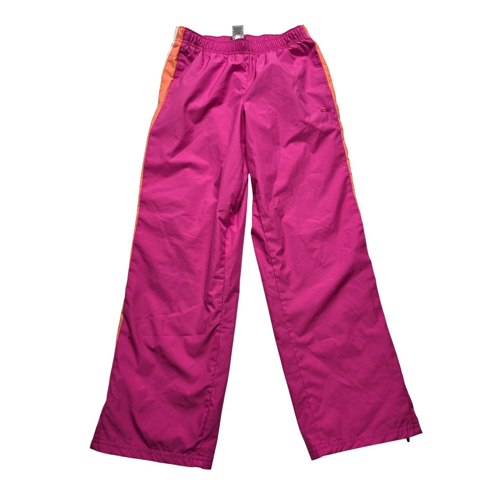 C9 by Champion Girls Track Pants Mesh Lined Side Stripe Pink Kids Large